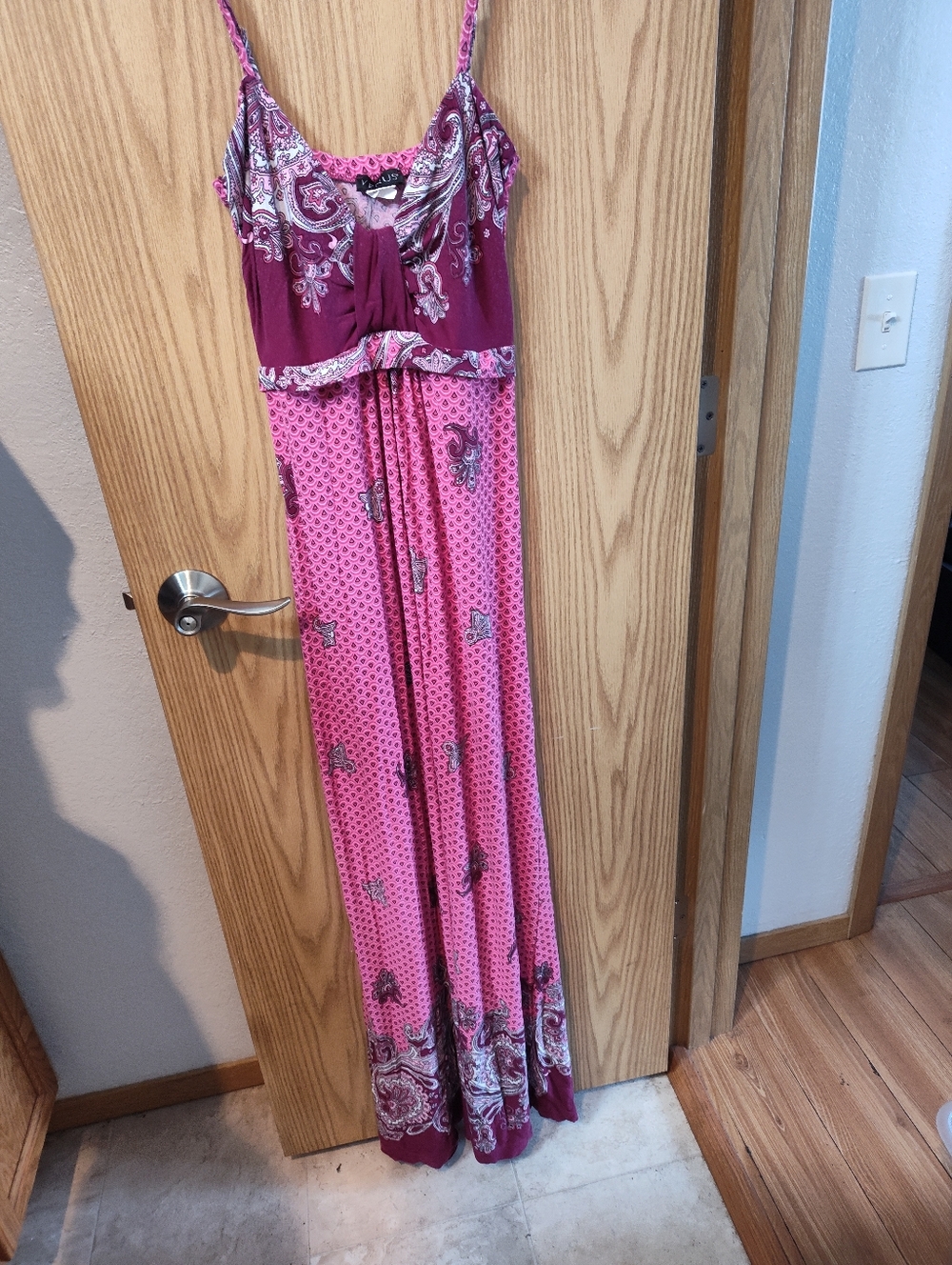 Pink Paisley Maxi Dress